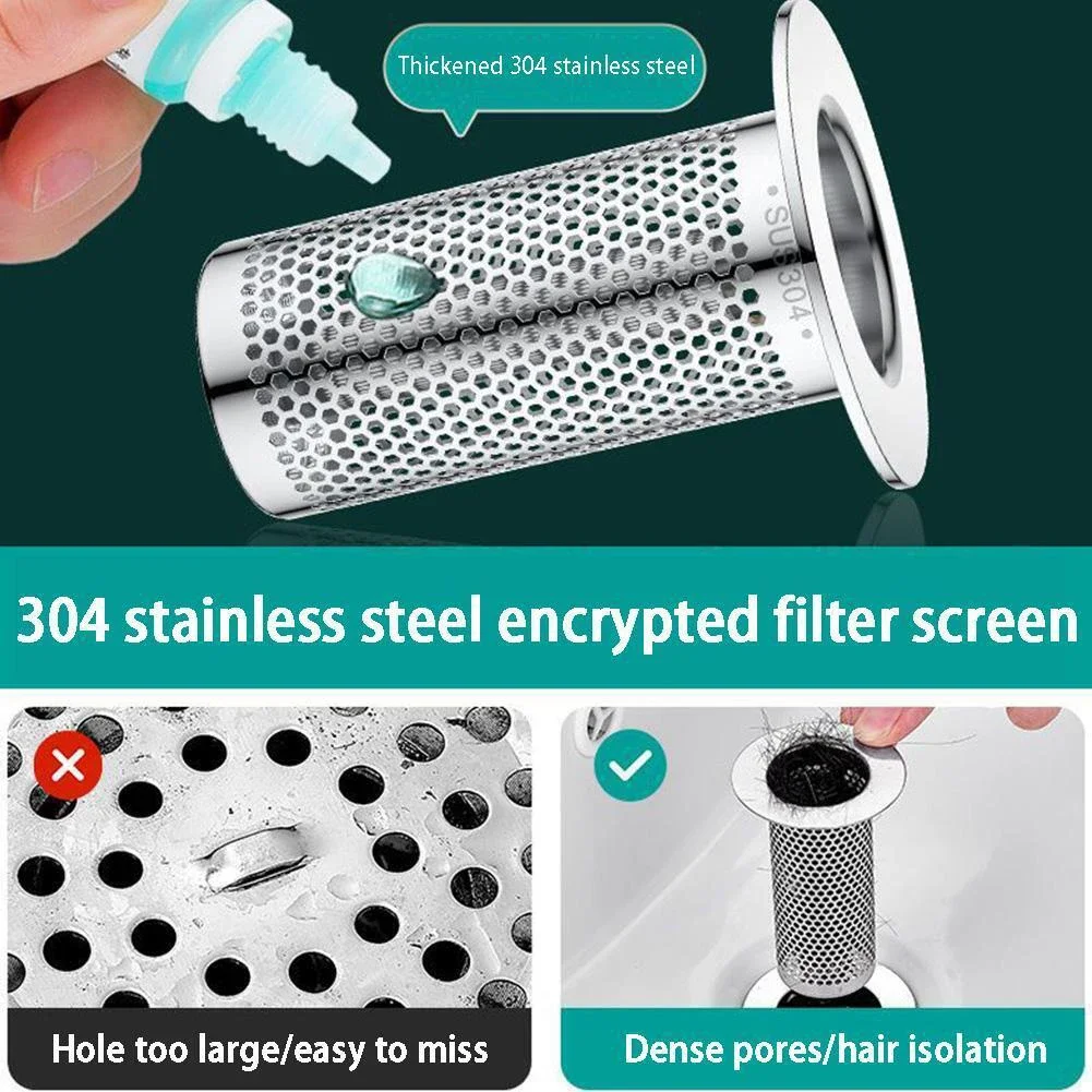 Basin Pop-up Drain Filter Bathroom Shower Sink Filter Plug Wash Basin Hair Sink Strainer Kitchen Bathtub Stopper