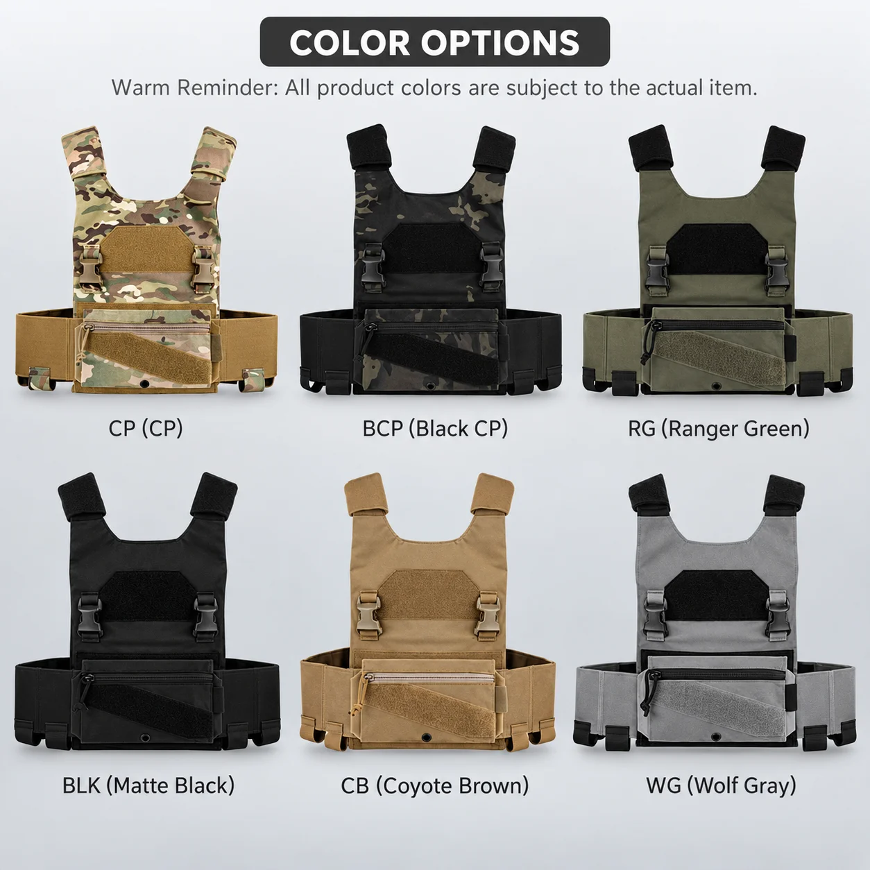 Tactical AC-1 Lightweight Vest Plate Carrier Set with Triple Magazine Elastic Pouch Candy Storage Hunting Bag 2.5cm Buckle