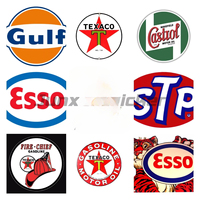 Retro Motorcycle Stickers Texaco Decals Racing Helmet Stickers Wholesale Various Brands Waterproof PVC Stickers