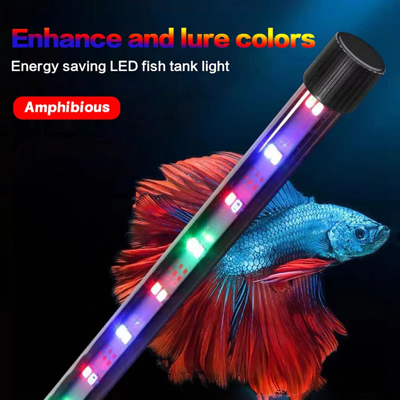 17-47CM USB Plug Aquarium Light LED Waterproof Fish Tank Light Underwater Lighting Submersible Lamp Plant Grow Lamp 110V