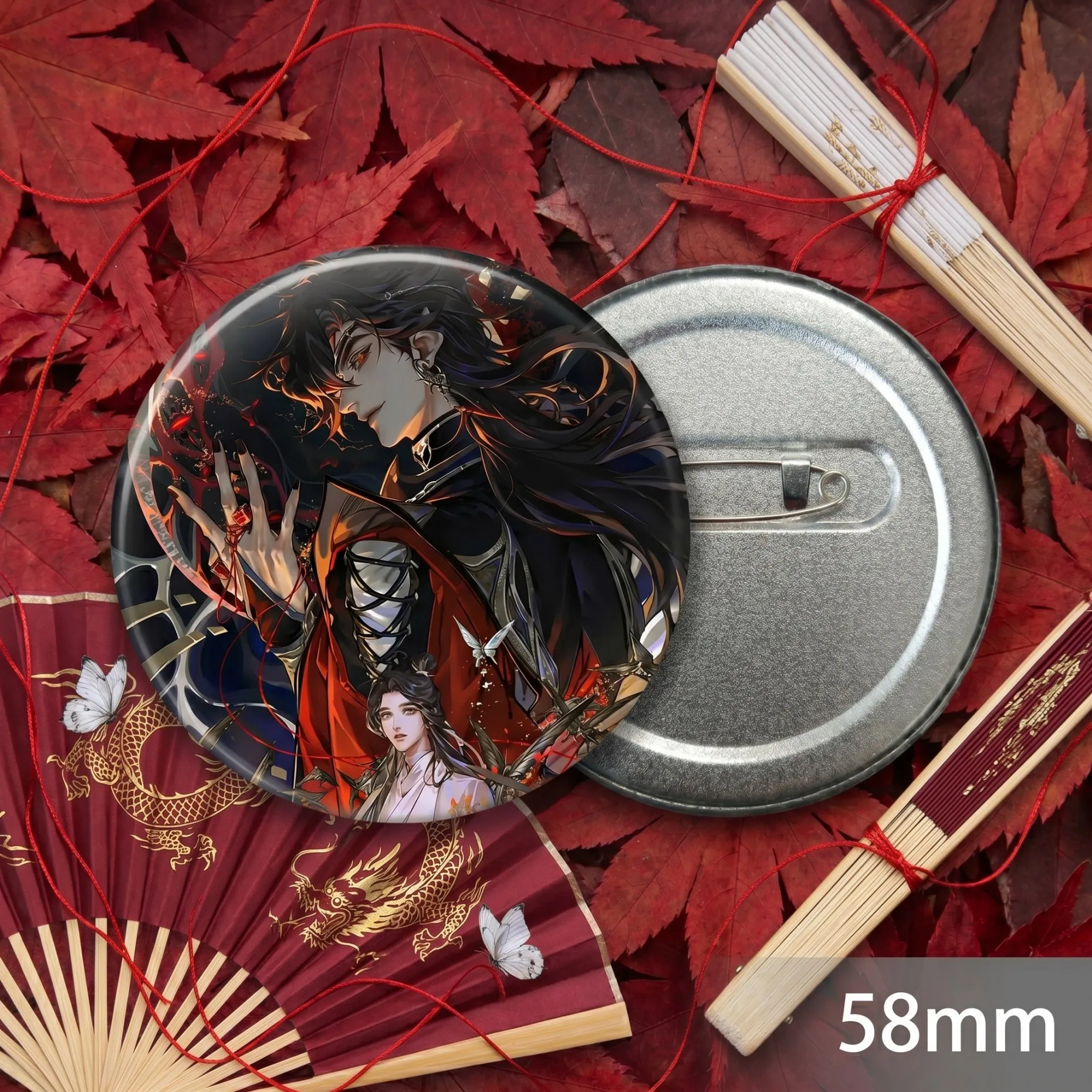 TGCF Tian Guan Ci Fu HuaCheng XieLian Anime Badge Pin Brooch Set Cosplay Collectible Button Heaven Official's Blessing HuaCheng