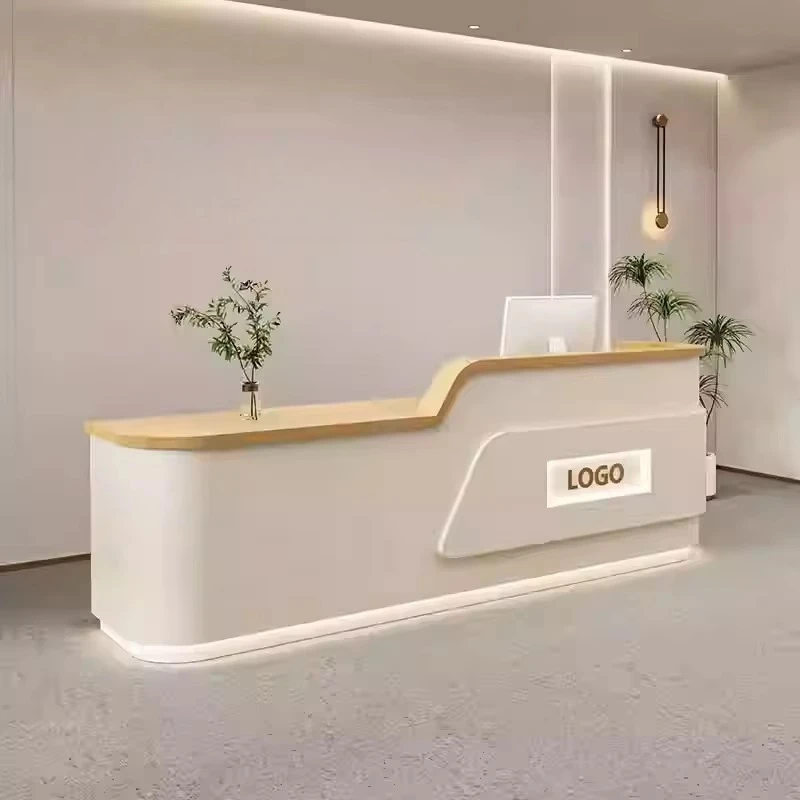 

az-Beauty Salon Front Desk Reception Cream-style Clothing Store Cashier Counter Minimalist Modern Hair Salon bar Counter@