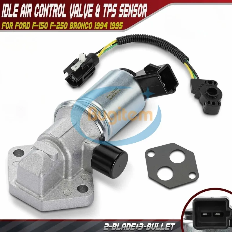 

New 2PCS Idle Air Control Valve + Throttle Position Sensor Fits For Ford F-150 1994-1996 F-250 1994-1997 F-350 E-150 E-250 E-350
