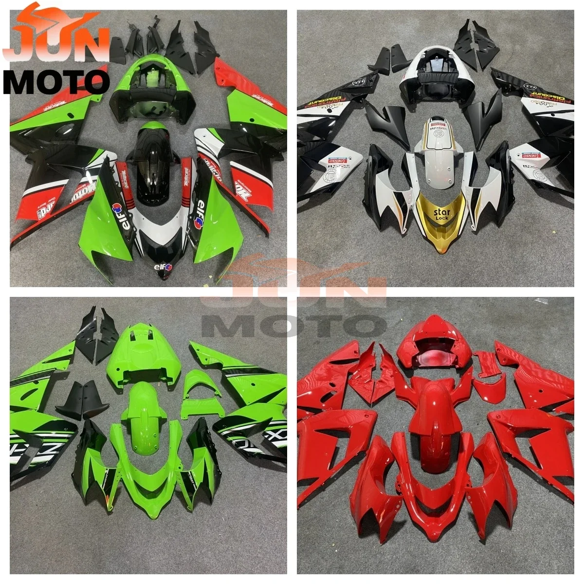 JUN ABS Plastic Shell Motorcycle Custom bodywork Fairing Kit Fit For kawasaki Ninja ZX10R 2004 2005 04 05 10R ZX-10R zx-10