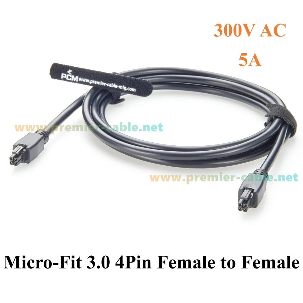 43025-0400 Micro-Fit 3.0 Receptacle Dual Row 4Pin Micro-Fit 3.0 Female to Female Power Signal Cable Compatible Molex 2451320420