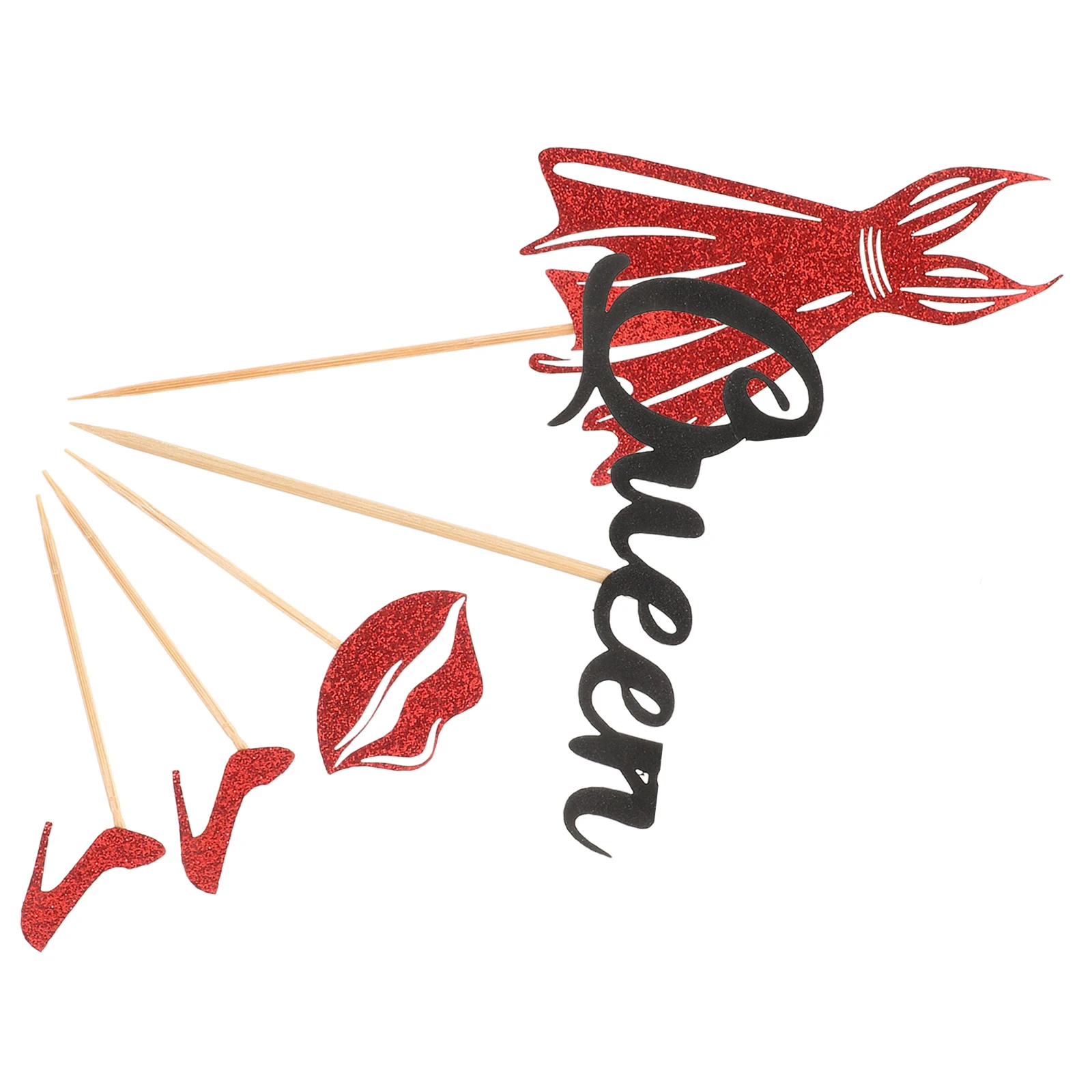 

1Set High Heels Cupcakes Toppers Cake Picks Funny Cake Decorations Paper Dessert Inserts for Party Birthday Celebration