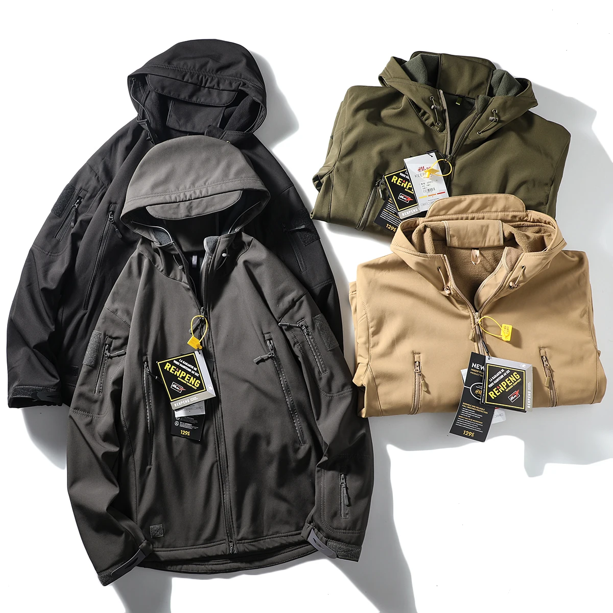 ARC New Storm Jacket Outdoor Sports Camping Mountaineering Fashion Men Plus Cashmere Windproof Waterproof Function Storm Jacket