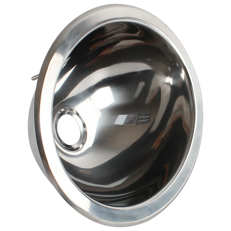 Polished Stainless Steel Elliptical Hand Wash Basin Sink Oval Kitchen Sink For Caravans And RV