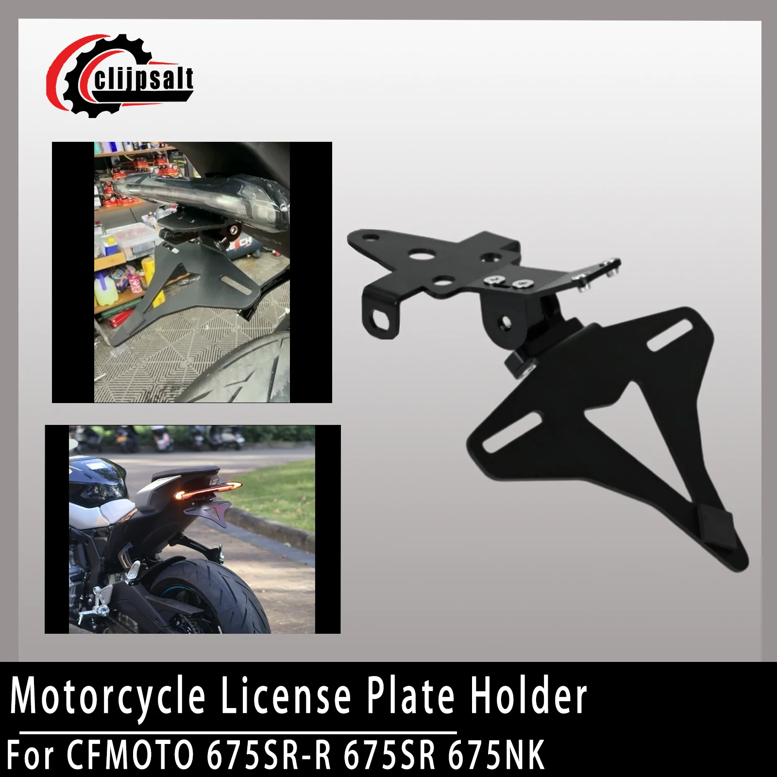 For CFMOTO 675SR  675SR-R 675NK  Motorcycle License Plate Holder  Rear Tail Tidy Fender Eliminator Kit License