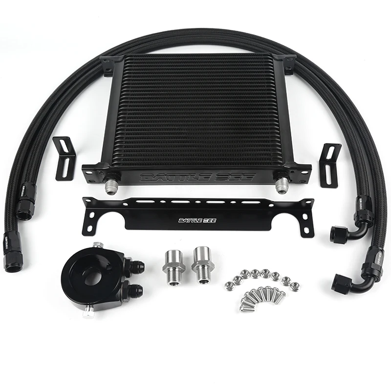 Universal 30 Rows Engine Oil Cooler Kit Aluminum 6061-T6 Oil Cooler British Style BB-OCK-707