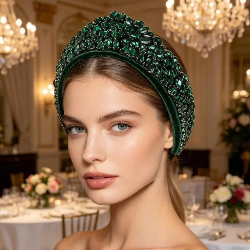 

Baroque Styles Headwear Rhinestones Hairhoop For Evening Party and Social Event