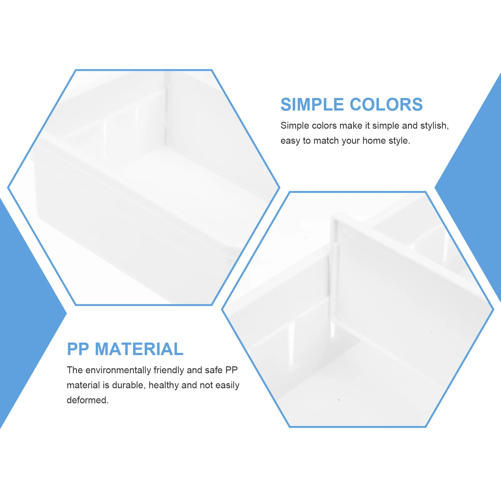 

4Pcs Drawer Cutlery Case PP Material Small Lightweight Kitchen Organizer Tidy Storage Box Spoon Fork Container