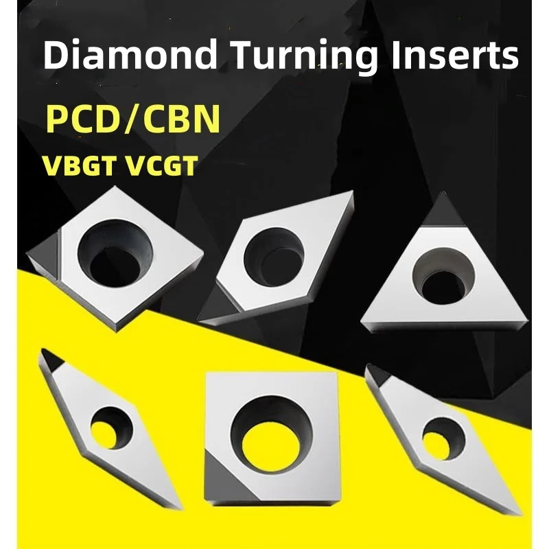 

1PCS VBGT VCGT PCD CBN CNC Diamond Boring Turning Cutting Tool Carbide Insert for High Hardness Processing Holder