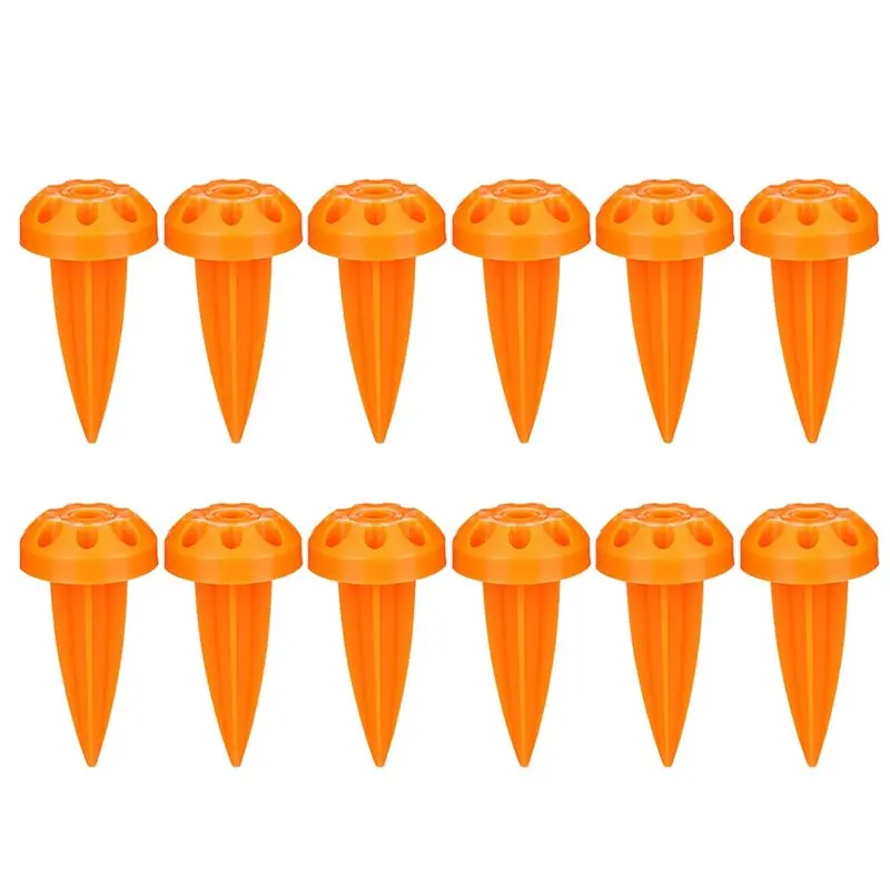 

A85M 12-Pack 2X2 Inch Plastic Spike Driveway Markers, Rebound Snow Stakes For Parking Lots For Property Line Stakes