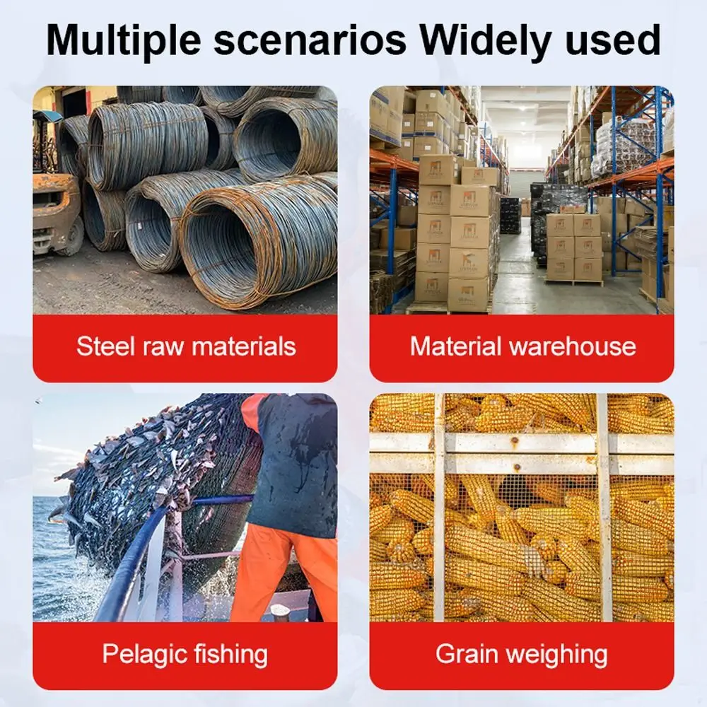 

0.05-500kg Crane Scale LCD Digital Unit Change Function Electronic Hook Scale Handheld Multi-purpose Industrial Hanging Scale