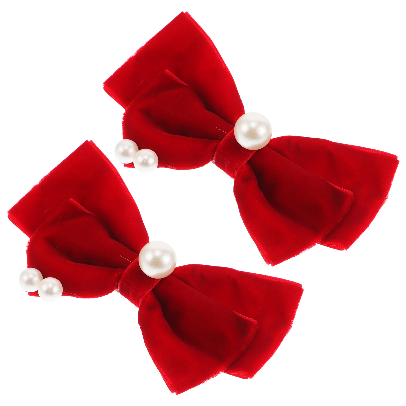 2 Pcs Christmas Children's Bow Hair Clip Girl Kids Accessories for Girls Velvet