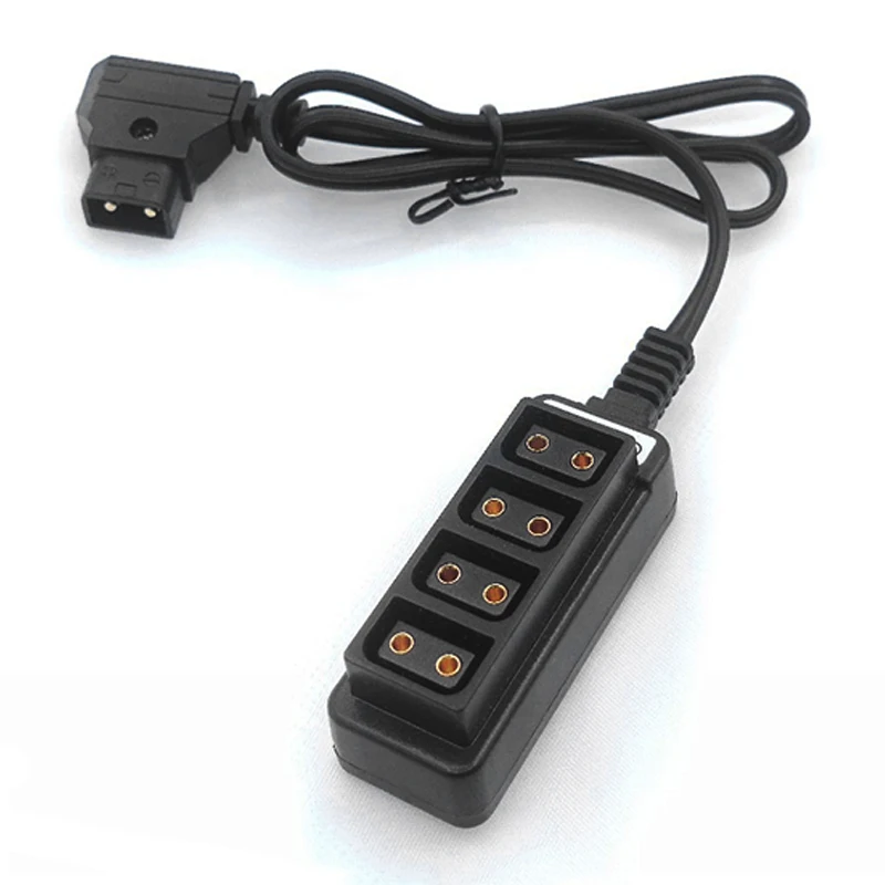 

1PCS D-Tap Male To 4-Port P-Tap Female Camera Power Supply Distributor DTAP Fourway Splitter