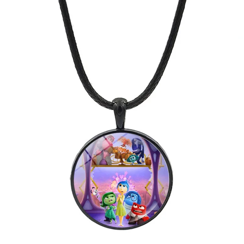 Nieuwe Disney Cartoon Binnenstebuiten 2 Film Perifere Ketting Anime Figuren Woede Walging Verdriet Hanger Kettingen Voor Vriend Geschenken