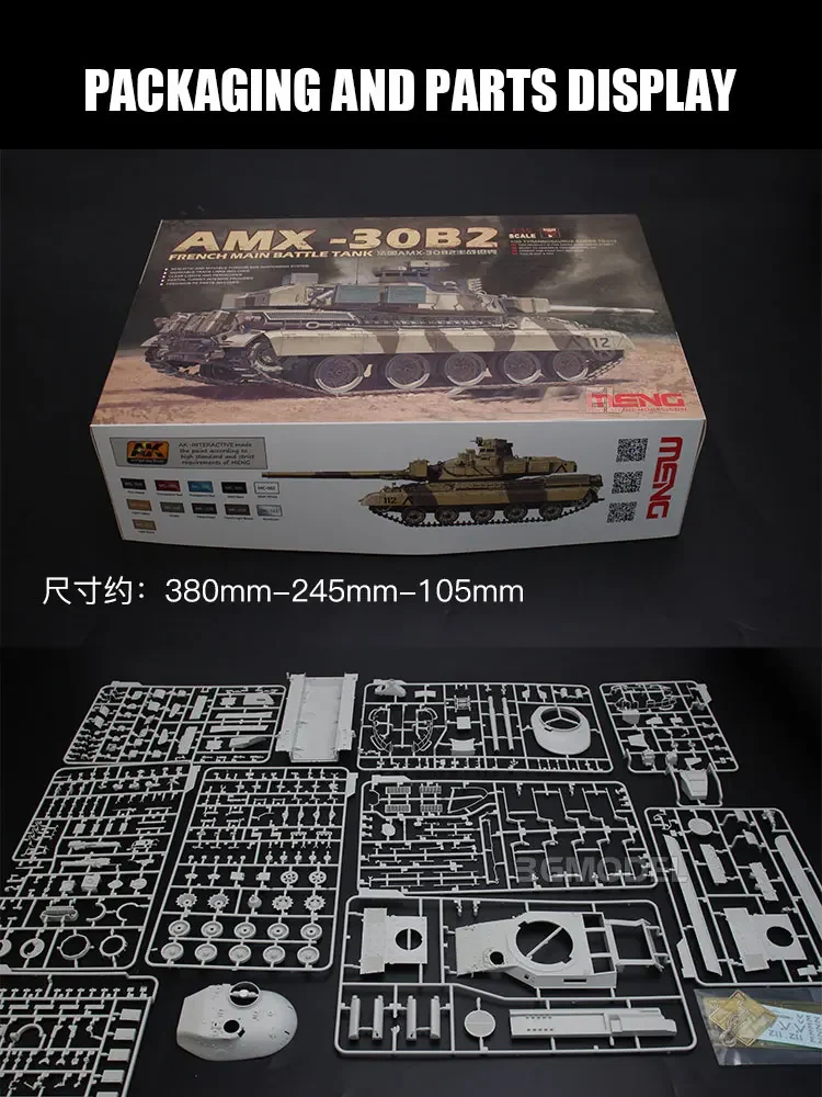 MENG Assembled Tank Model Kit TS-013 French AMX-30B2 Main Battle Tank 1/35