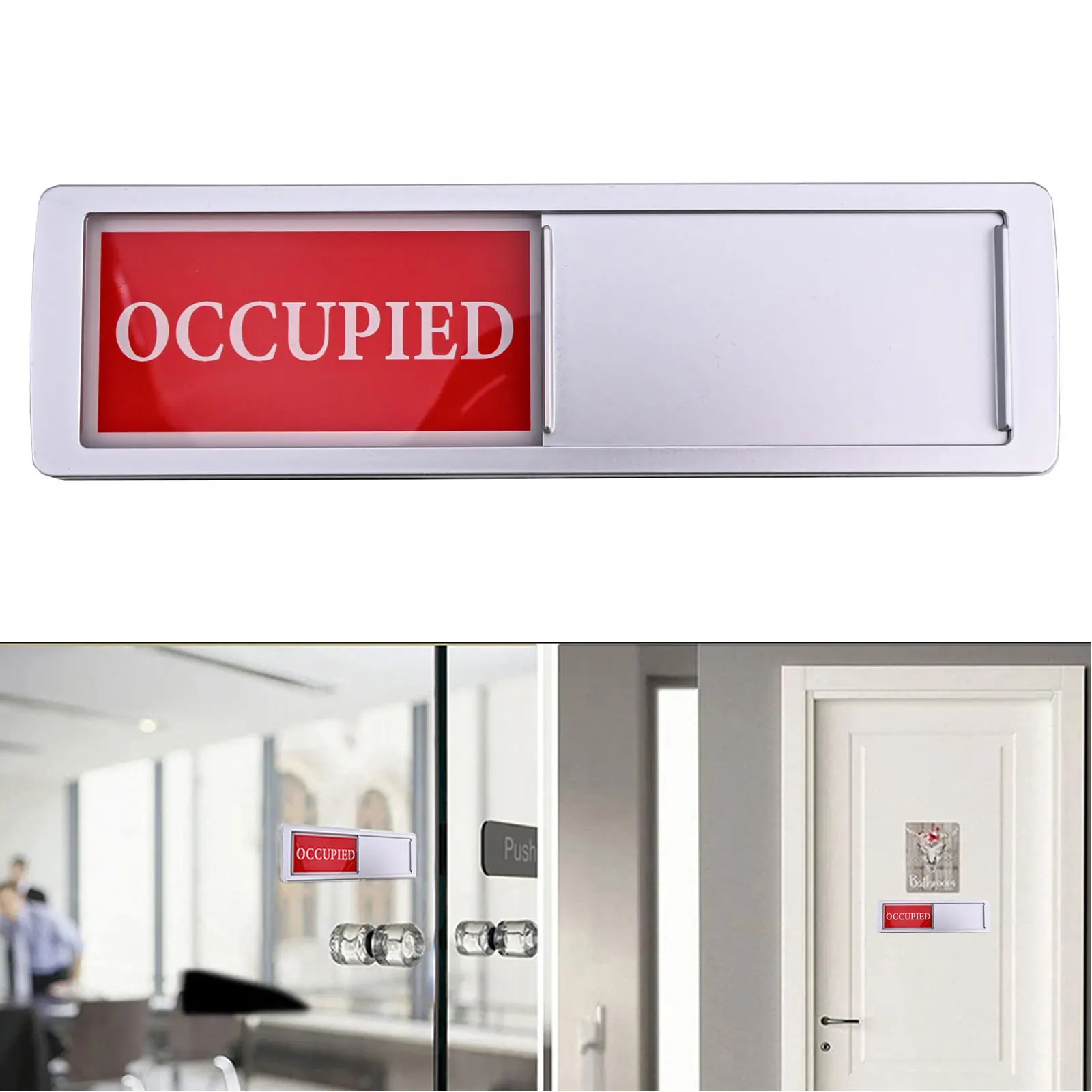 1pc Vacant Occupied Slider For Home Hotel Door Indicator Room Vacant Sign Switching The Usage Status Doorplate Toilet Meeting