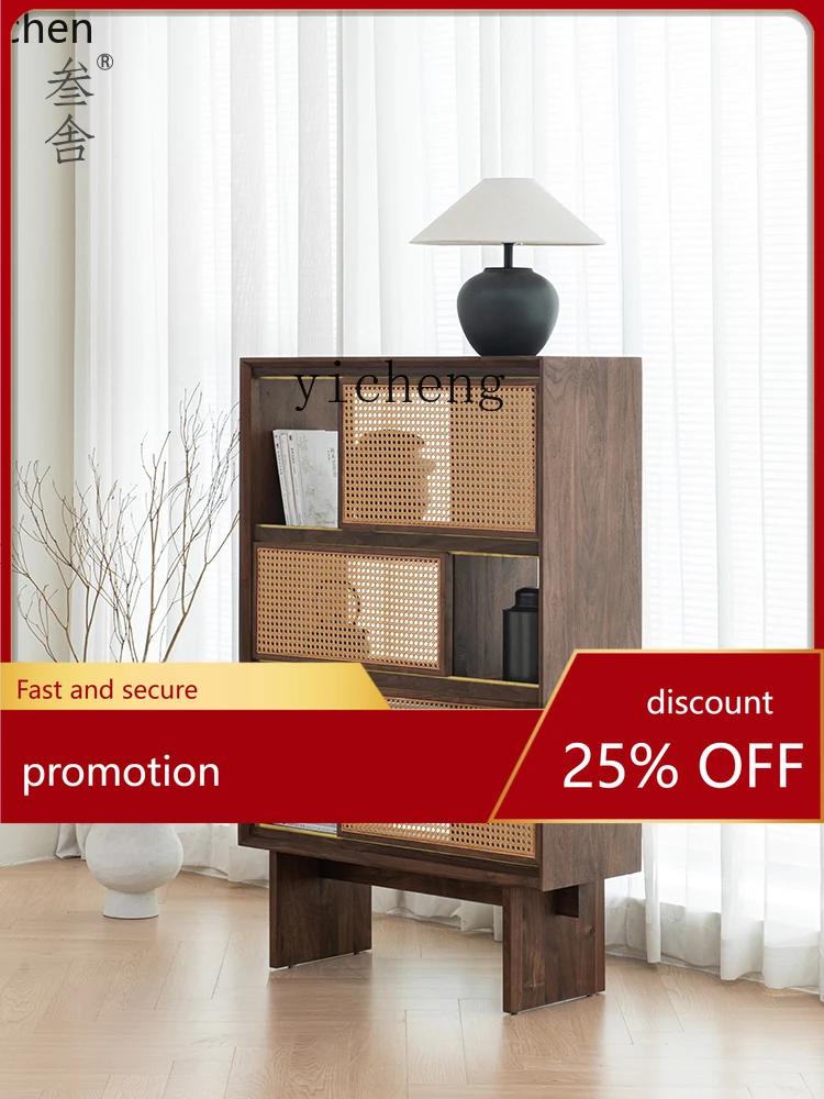 

Шкаф для чайной комнаты из цельного дерева ZML, шкаф для чайного сервиза в гостиной, простая комбинация книжного шкафа для хранения вещей