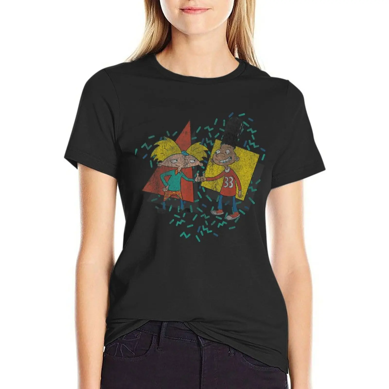 NK Hey Arnold T-Shirt lady clothes sweat customizeds heavyweights t-shirts for Women loose fit