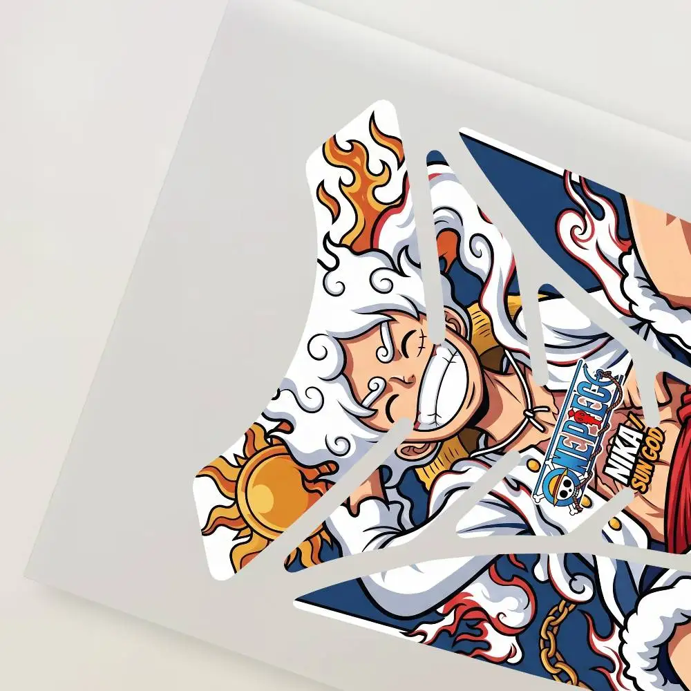 For Anime Luffy Gear 5 Flat Fishbone Decal Waterproof Motorcycle Gas Tank Sticker Vinyl Graphics Motorbike Decor Accessories view 4