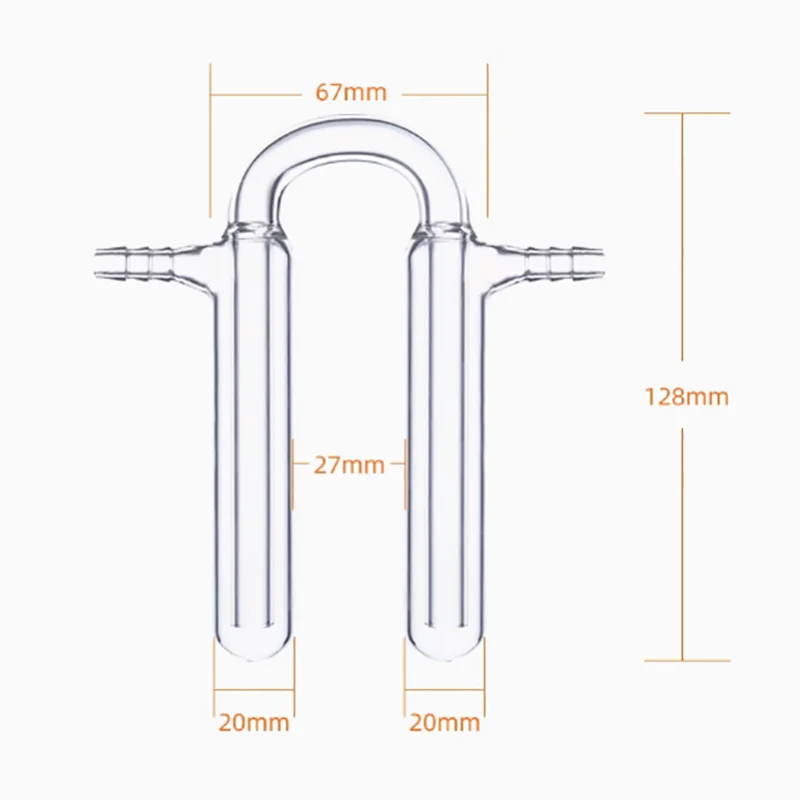 

U-shaped bubbler support bubbler dryer glass tube can withstand negative pressure liquid seal tube