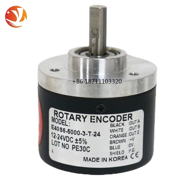 Industrial automation Encoder E40S6-1000-3-T-24 6mm soilid shaft DC 24V 1000ppr Optical Encoder 40 mm incremental rotary encoder