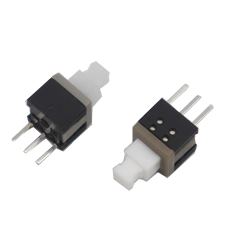 【20-10PCS】5.8 * 5.8 MM Self Locking Unlocking Key Switch 3 Pin Self Locking High Head Flat Head Switch Pin