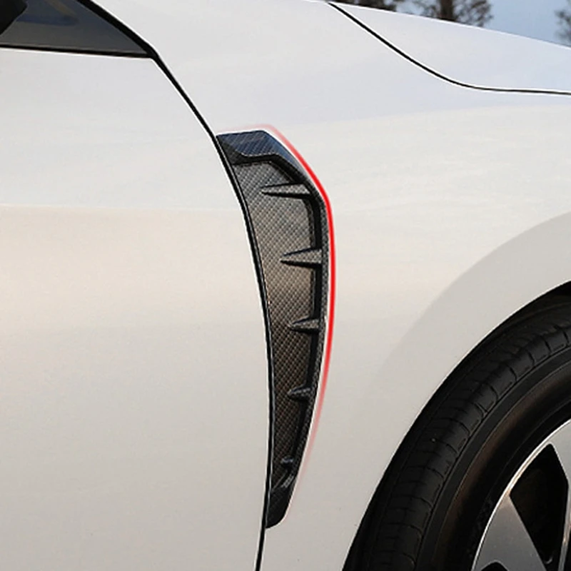 Peças de carro de fibra de carbono spoiler lateral ventilação asa de ar capa guarnição para honda civic 10th 2016-2019