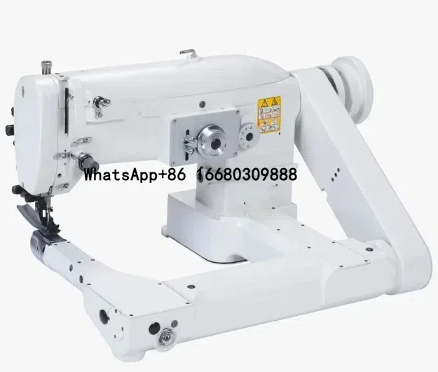 Fully Automatic Computer Custom Single Curved Arm Herringbone Industrial Heavy Duty Zigzag Sewing Machine