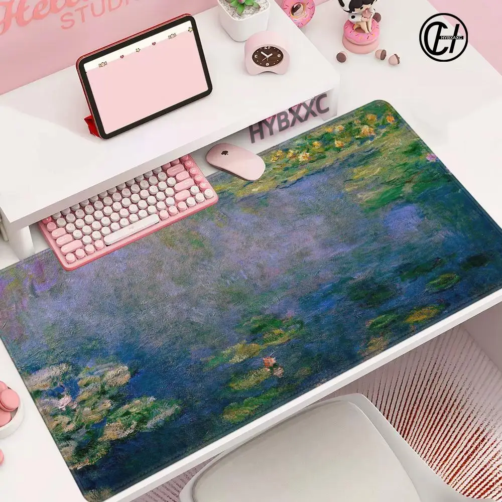 Claude Monet Art Impression,Sunrise Mouse Pad Large Gaming Mouse Pad HD Print Waterproof XXL Desk Mat Non-slip Desk Mat XAXC