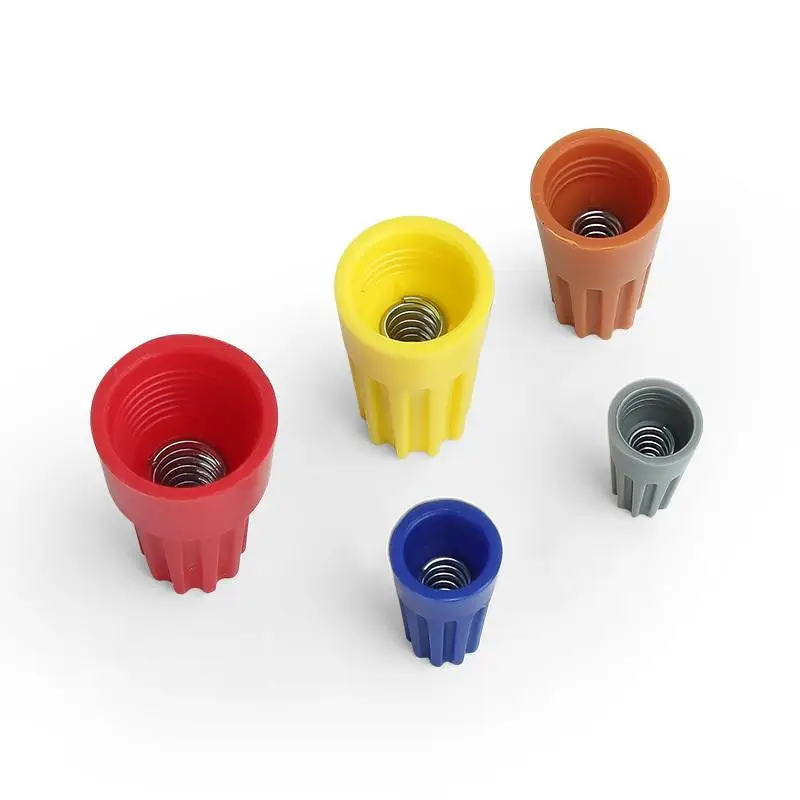 100pcsFast Wire Connector P1 P2 P3 P4 P6 Electrical Insulated Twist Crimp Terminal AWG22-10 Nut Spring End Cap Rotating Splicin