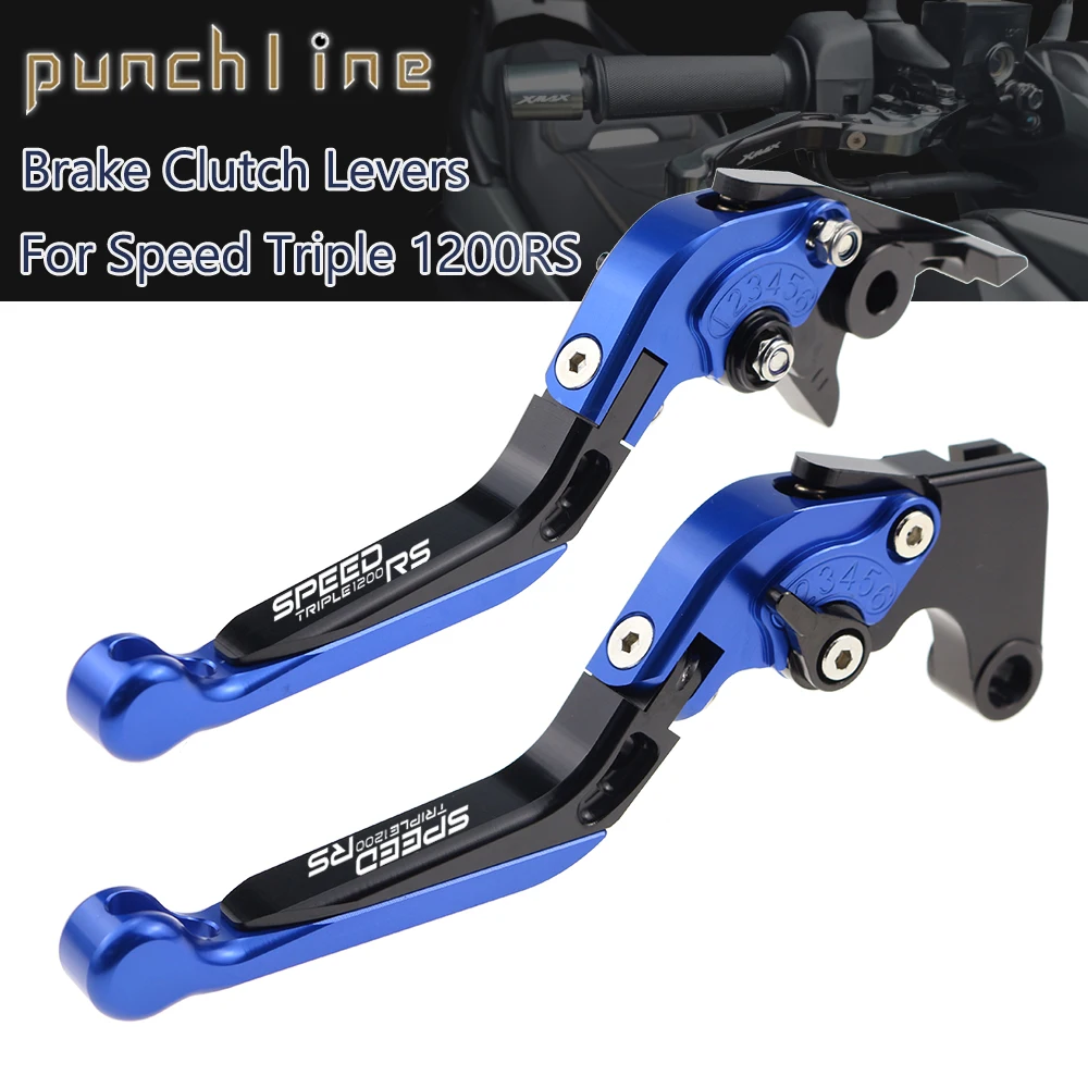 

Fit Speed Triple 1200 RS 2021-2023 Clutch Handles For Speed Triple 1200RS 2022 Folding Extendable Brake Levers