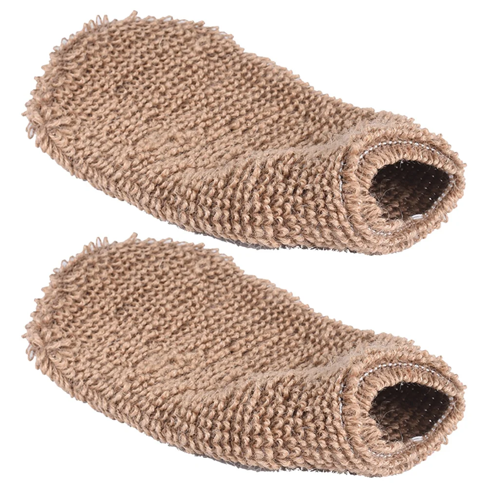 

2pcs Bathing Gloves Brown Exfoliating Shower Gloves For Body Massage Deep Cleansing Reusable Machine Washable Back Scrubber