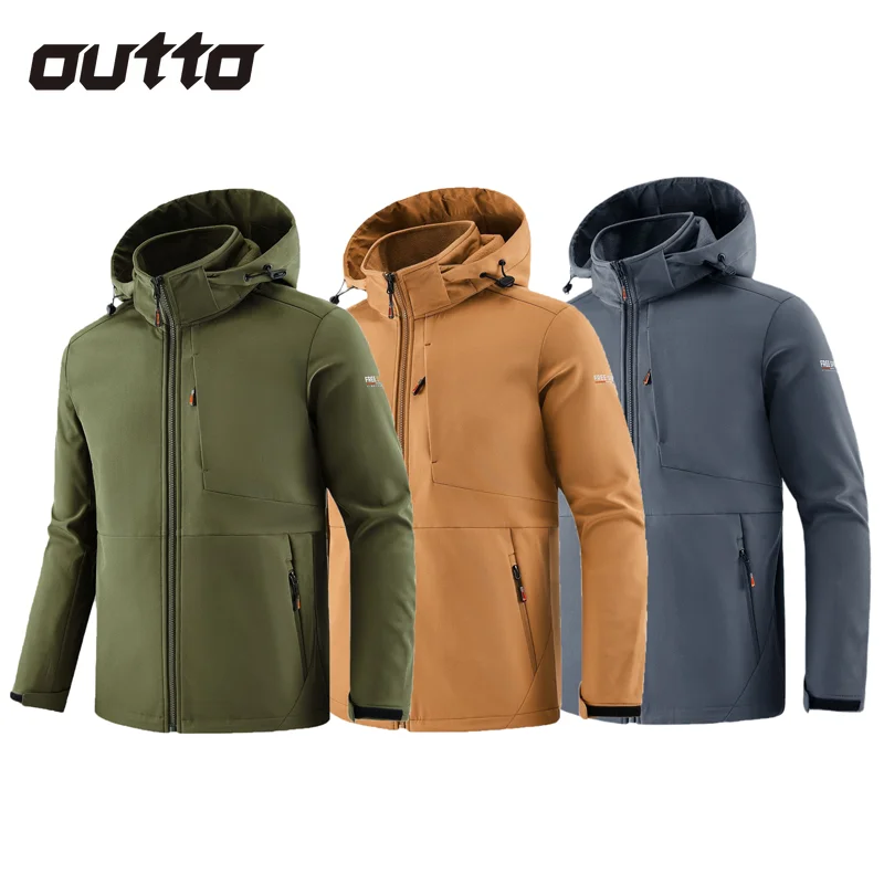 

Soft Shell Waterproof Charge Jacket Men Outdoor Windproof Warm Fleece Climbing Coat Hiking Camping Fishing Jackets European Size