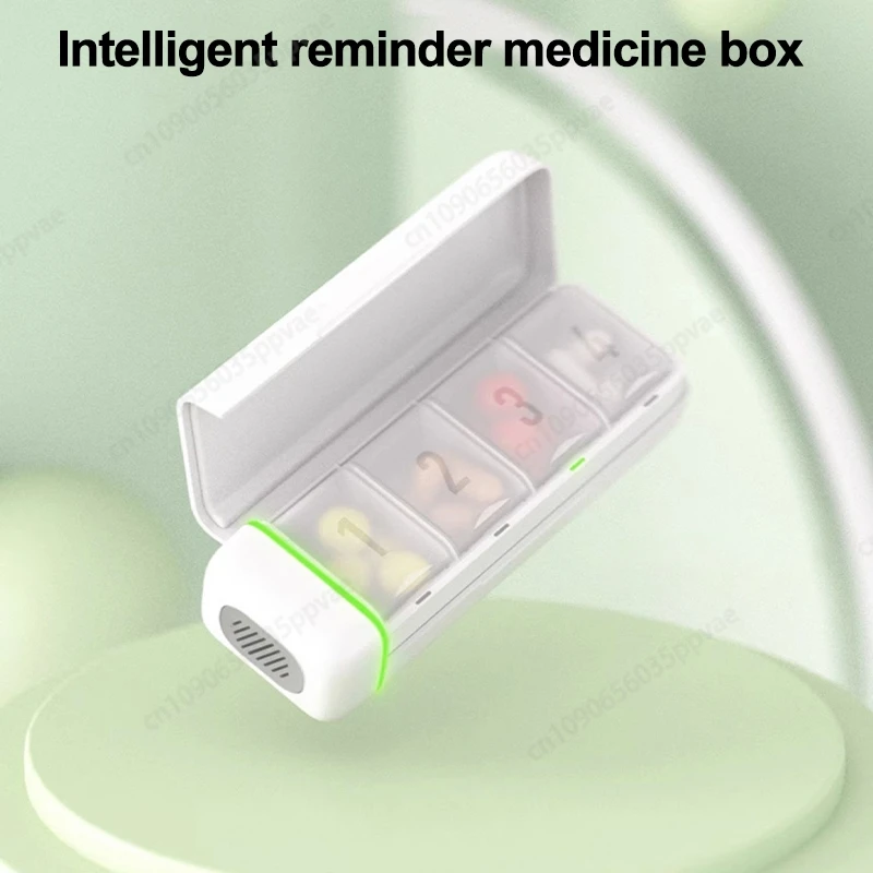 

Digital Smart Medicine Box with Voice Alarm Moisture Proof 7 Compartments Health Care Pill Organizer for Senior Travel Essential