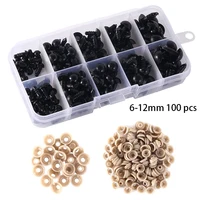 100pcs 5/6//7/8/9/10/12/14/18/20mm Plastic Safety Eyes For Toys Diy Mix Size Crochet Animal Eye For Doll toys Accessories 4