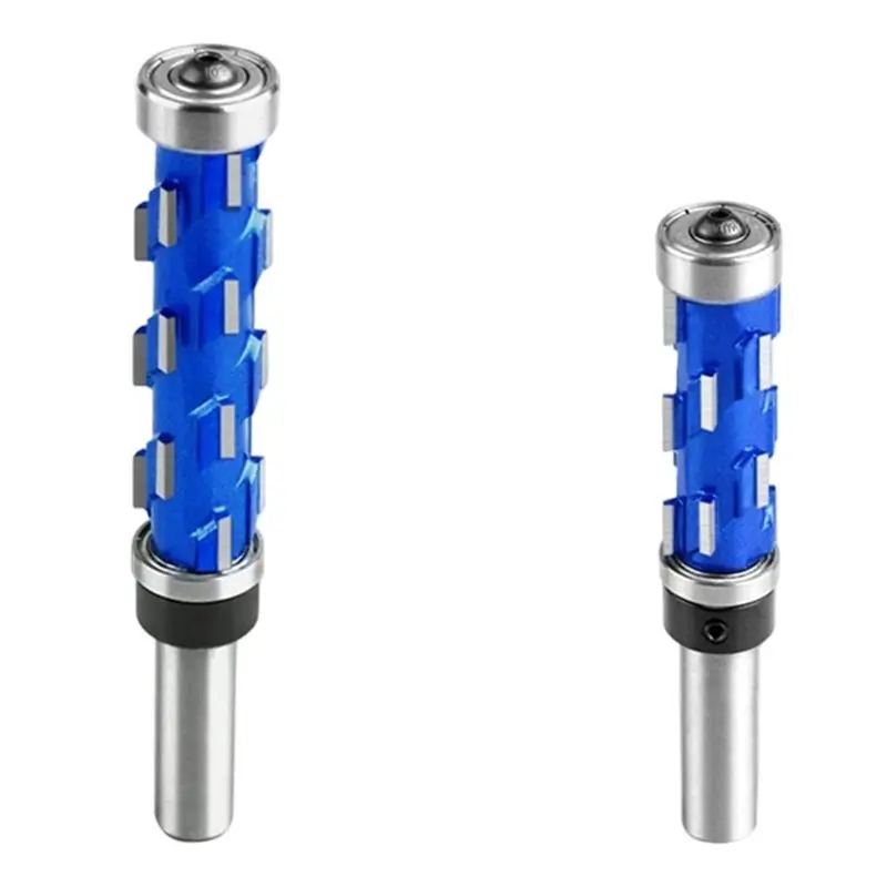 AB42-Woodworking Double Bearing Trimming Spiral Cutting Tool Composite CNC Knife Engraving Milling Cutter