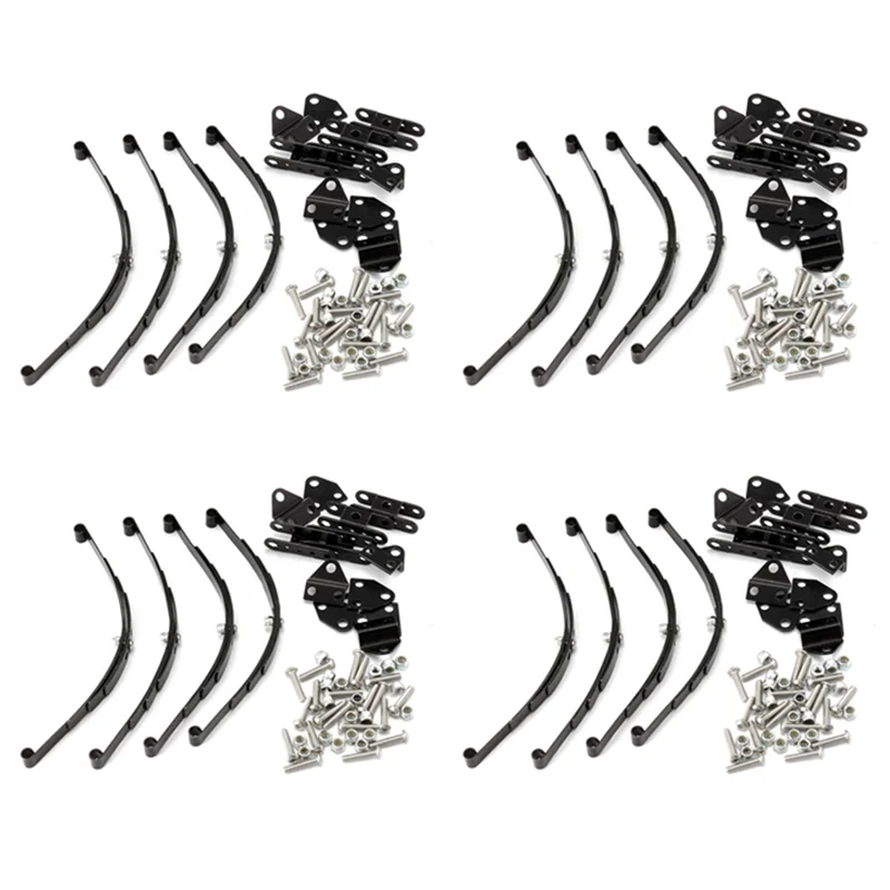

B87B-16Pcs 1/10 Leaf Springs Set Highlift Chassis For 1/10 D90 RC Crawler Car Parts Black