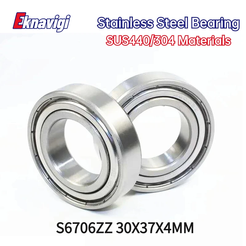 

1PCS S6706ZZ 30*37*4MM Micro Bearing SUS440 Stainless Steel Bearing Waterproof And Corrosion Resistant Deep Groove Ball Bearings