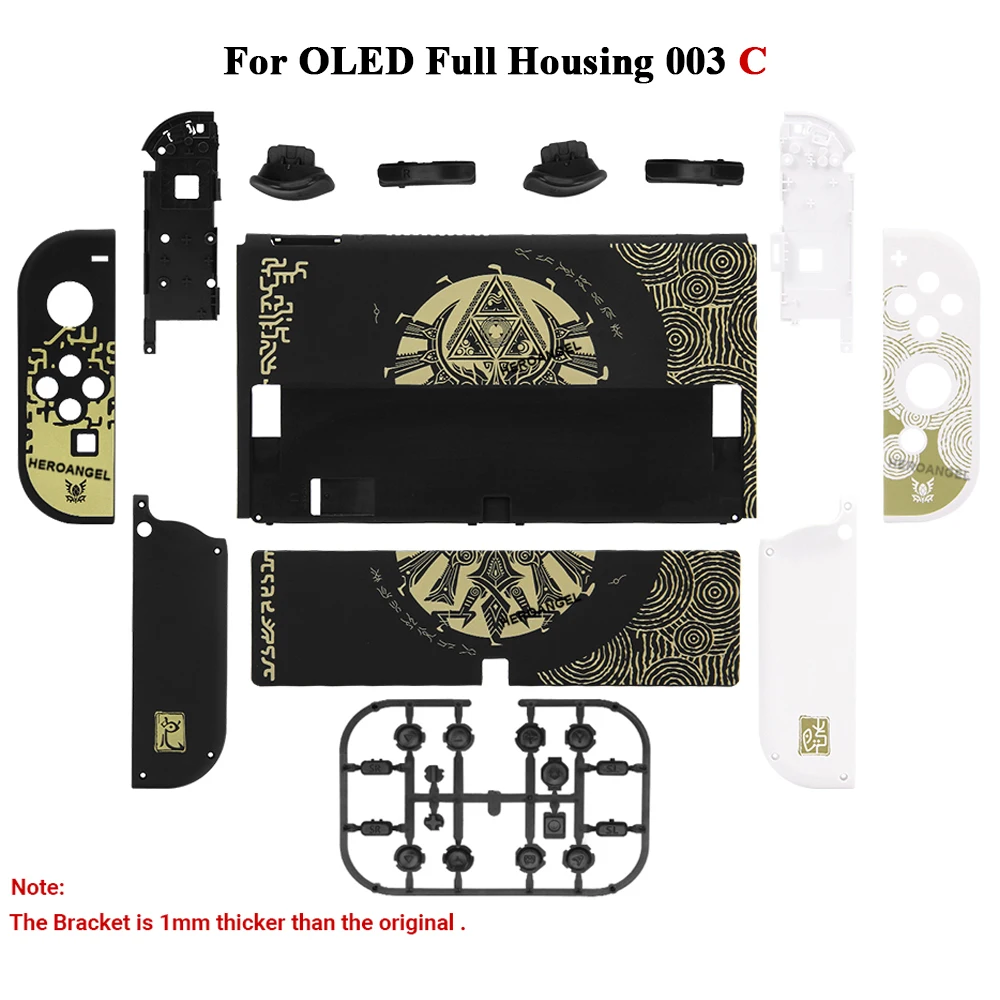 جديد استبدال الإسكان شل حافظة اللوحة الخلفية لنينتندو سويتش OLED وحدة التحكم لتقوم بها بنفسك الغطاء الخلفي غطاء قذيفة جويسونز