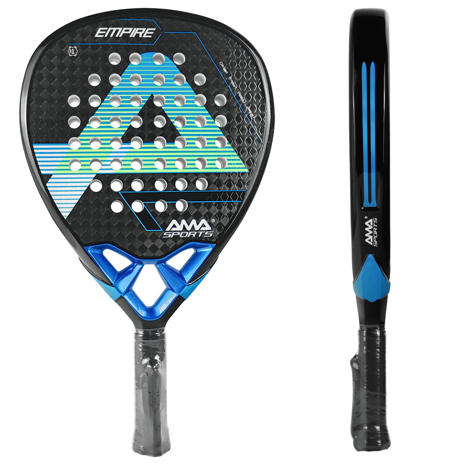 AMA SPORT Paddle Racket 12k Carbon Fiber Professional Soft Memory Foam High Balance Ultra Light Padel Racquet