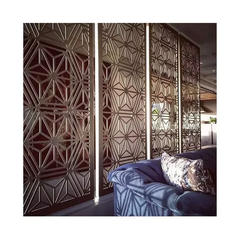 Cut Aluminum Perforated Metal Screen Door Room Partition Divider Screen Partition Walls for Restaurant and Living Room