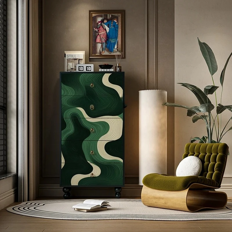 

Французский эстетический ретро-стиль, картина маслом, гостиная, столовая, боковой шкаф у стены, прикроватный шкафчик для хранения