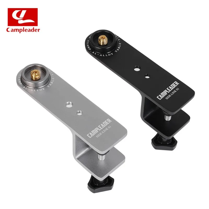 Aluminum Alloy Camping Table Clamp, Multifunctional Table Side Extension Bracket Gas Stove,Thread Hole Outdoor Camping Accessory