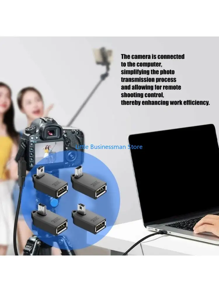 Portable Mini USB To USB OTG Adapter Converters Converts Mini USB To Standard USB For Enhanced Compatibility Setup M76A