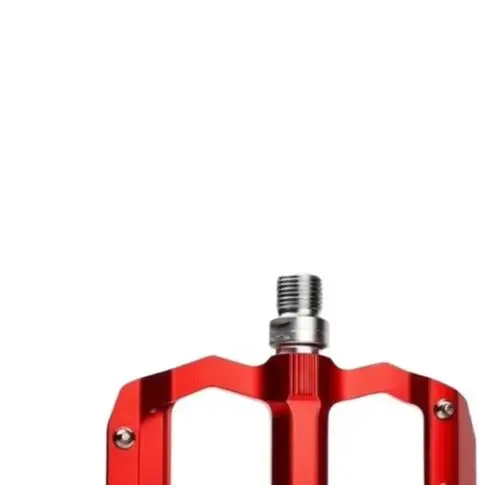 Red Lightweight Aluminum Alloy Sealed Bearing Wide Platform Bike Pedals Anti-Slip Spikes For Mountain Road Bicycle Cycling Part