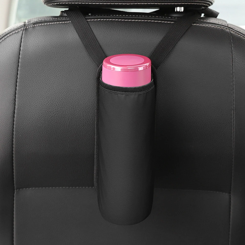 

Water Bottle Holder for Car Cloth Made Portable Backseat Cup Holder with Abrasion Resistance Hanging Storage for Drinks and